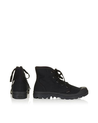 canvas black boots