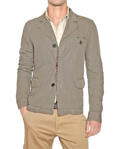 Aquascutum Linen and Cotton Casual Jacket in Military Green (Green) for ...