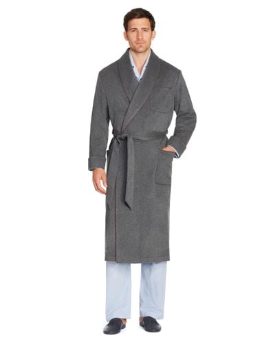 Brooks Brothers Cashmere Robe in Grey (Gray) for Men - Lyst
