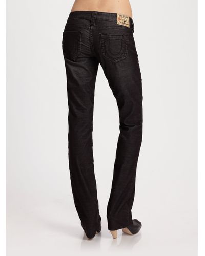 true religion black corduroy pants