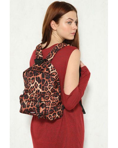 eastpak leopard print backpack