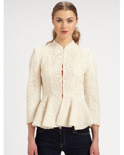 cream peplum jacket