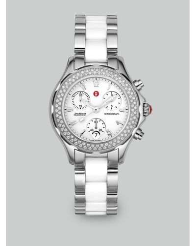 michele watch white ceramic