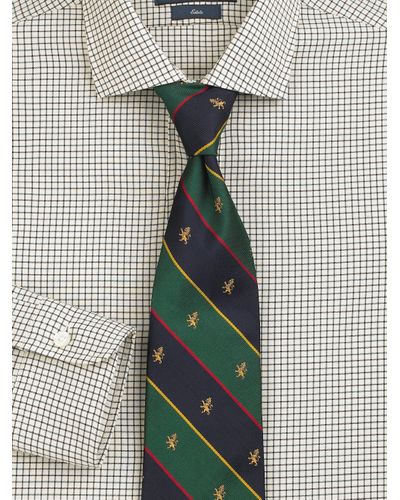 Polo Ralph Lauren Striped Heraldic Club Tie in Green-Navy (Blue) for Men |  Lyst