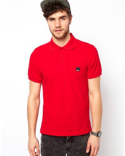 Bench Polo Shirt in Red for Men - Lyst