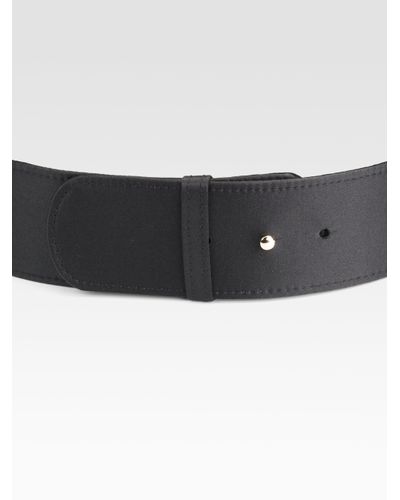 Black satin belt with buckle Clearance