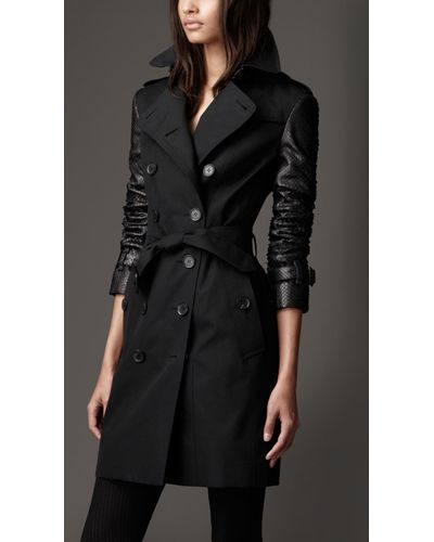 burberry python trench coat