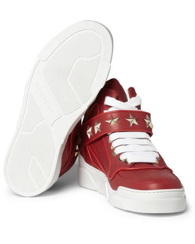 givenchy red high top sneakers