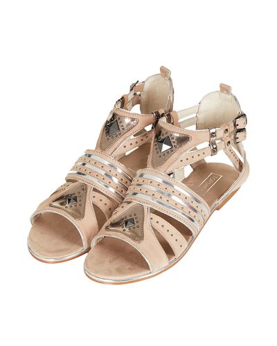 nude gladiator sandals