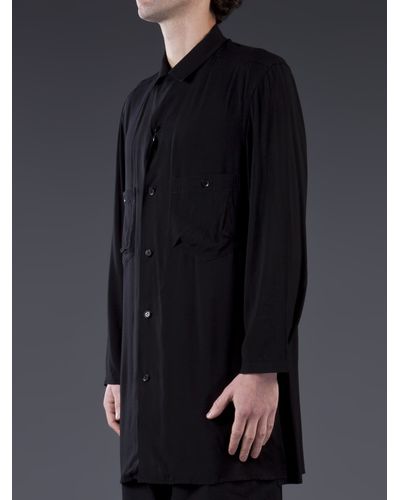 Yohji Yamamoto Long Sleeve Shirt in Black for Men - Lyst