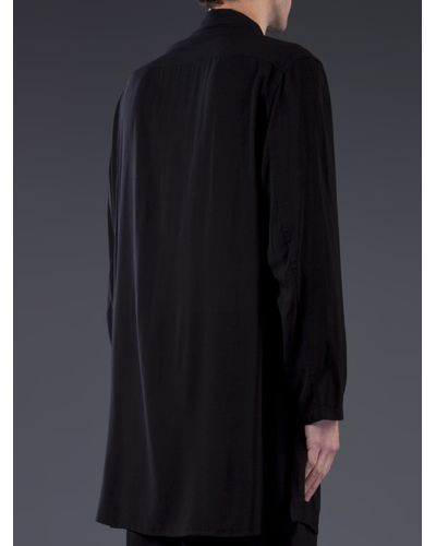 Yohji Yamamoto Long Sleeve Shirt in Black for Men - Lyst