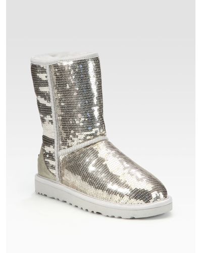 ugg silver sequin boots