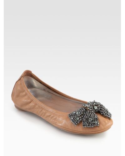 tory burch ballet flats with bow