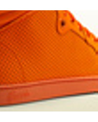 Gucci Neon Orange Leather Hightop Sneaker for Men - Lyst