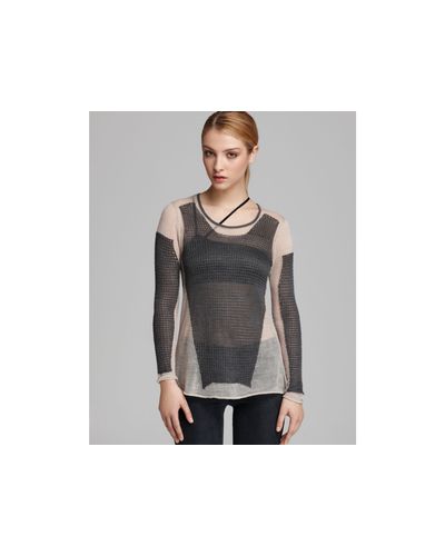 Helmut Lang Sweater Modern Lace in Dark Grey (Gray) - Lyst