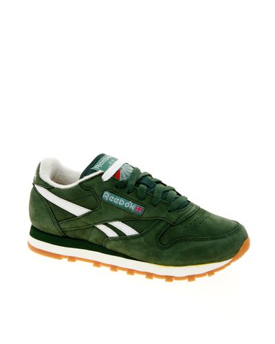 green reebok trainers
