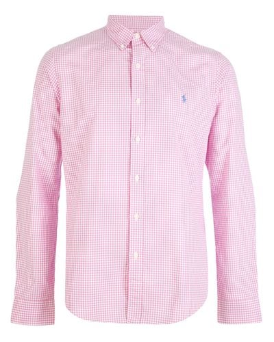 Polo Ralph Lauren Gingham Shirt in Pink for Men - Lyst