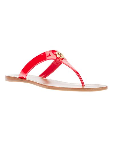 Tory Burch Thong Sandal in Red - Lyst