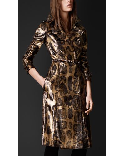 burberry python trench coat