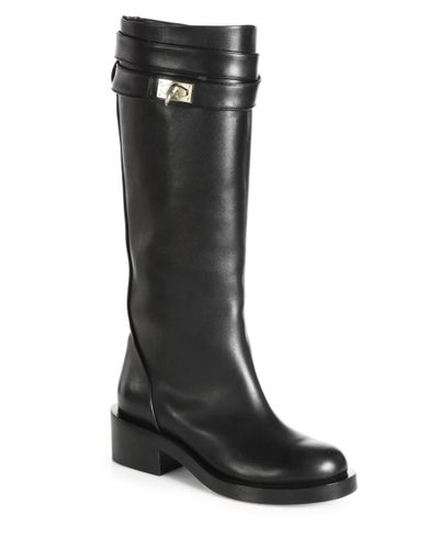 Givenchy Leather Sharklock Riding Boots in Black - Lyst