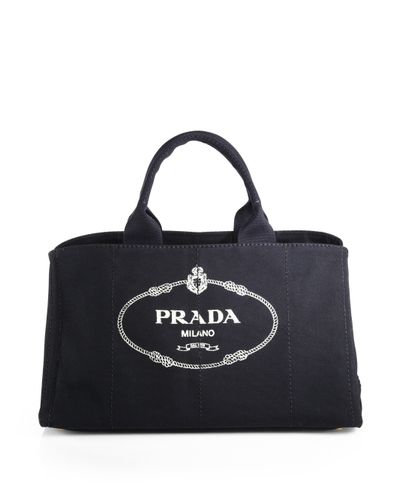 prada printed canvas tote
