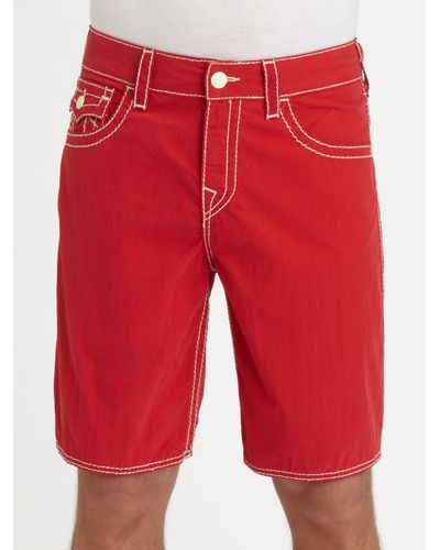 red true religion shorts