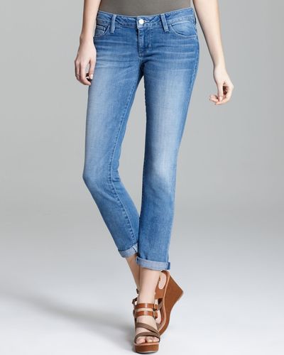 Guess Jeans Rachel Rolled Relaxed Skinny in Be Bop in Blue - Lyst