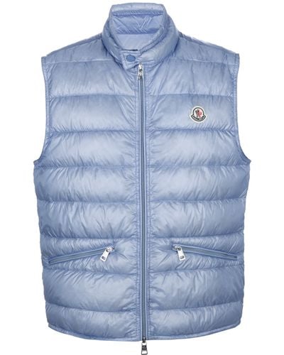 blue moncler gilet