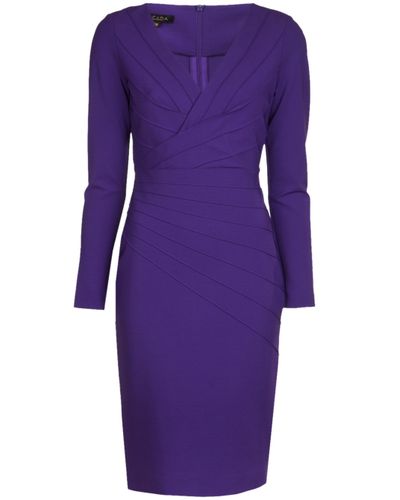 ESCADA V-neck Dress in Purple - Lyst