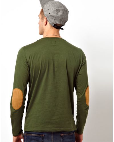 men's long sleeve shirt with elbow patches