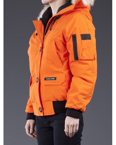 canada goose orange jacket