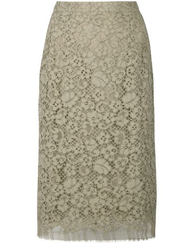 Dolce & Gabbana Pencil Skirt in Brown (Natural) - Lyst