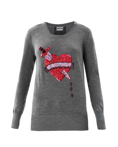 bleeding heart sweater