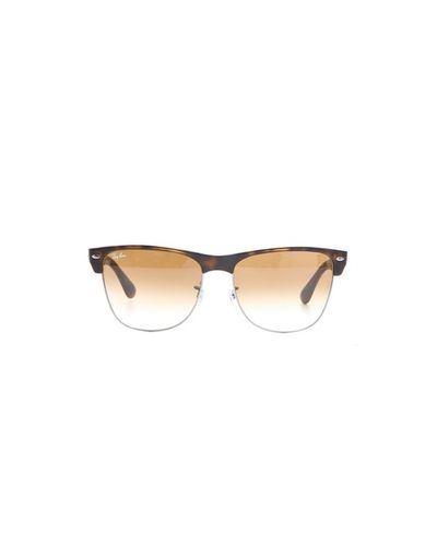 Ray Ban Oversized Clubmaster Sunglasses In Brown Lyst