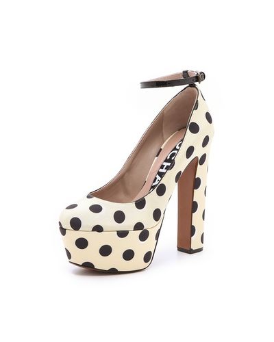 polka dot platform shoes