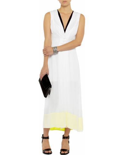 A.L.C. Anabella Silk Maxi Dress in White - Lyst