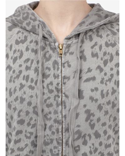 leopard zip up hoodie