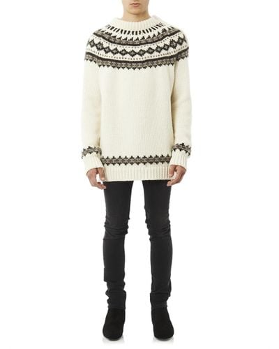 fair isle oversized sweater