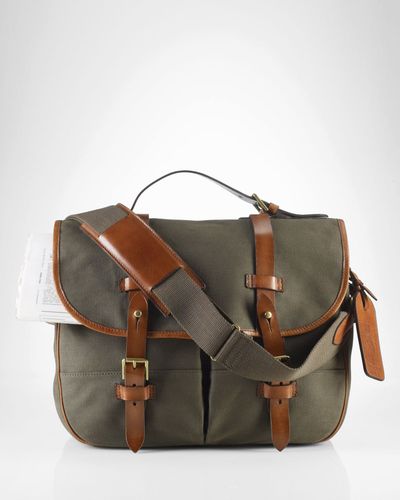 ralph lauren canvas messenger bag