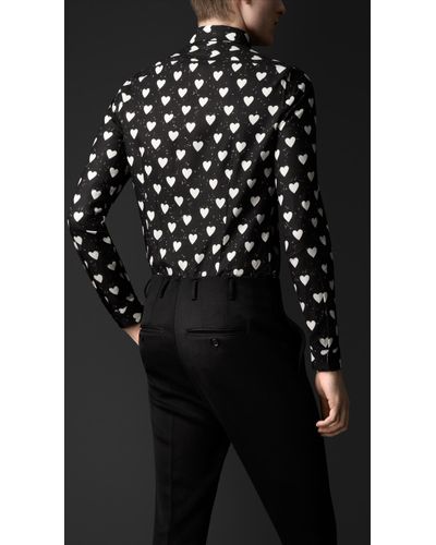 burberry heart print shirt