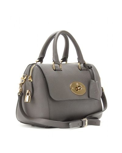 Mulberry Small Del Rey Leather Tote - Gray