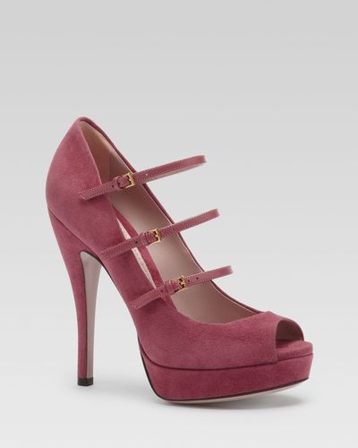 pink gucci platform heels