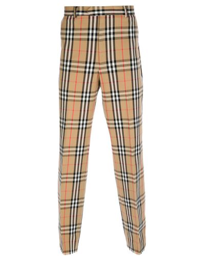 Burberry style print trousers clearance