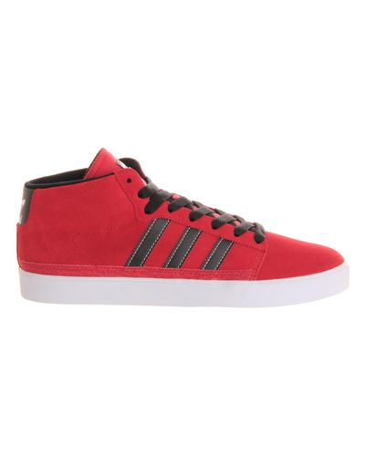 adidas Rayado Mid University Red Running White Black for Men - Lyst