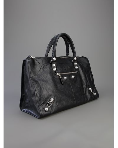 black leather work bolsa