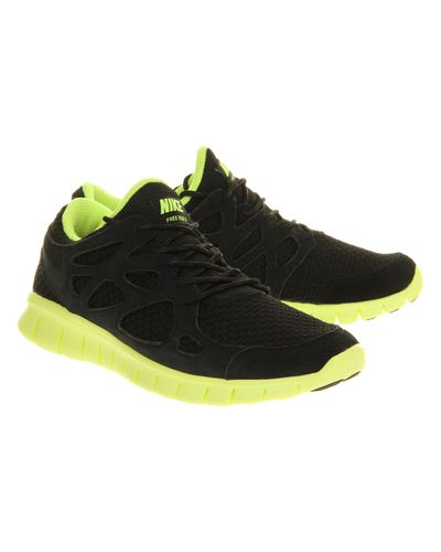 Nike Free Run 2 Black Volt in Yellow - Lyst
