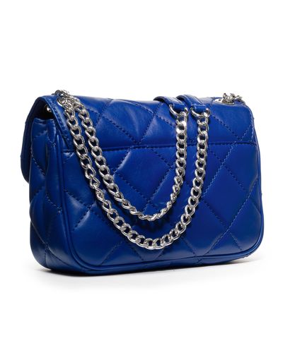 Michael Kors Small Sloan Quilted Shoulder Bag in Sapphire (Blue 