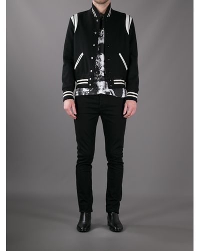 varsity jacket saint laurent