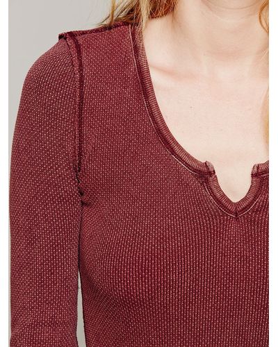 Free People Kyoto Cuff Thermal in Purple | Lyst