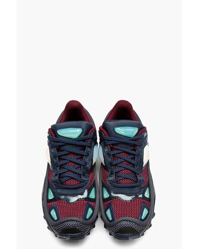 Raf Simons Burgundy Mesh Adidas Edition Sneakers for Men - Lyst